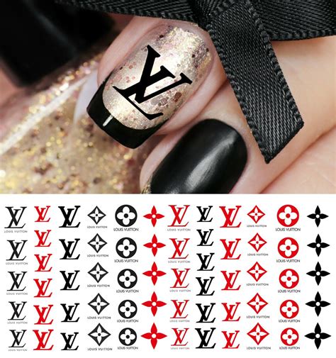 blue louis vuitton nails|louis vuitton nail decal.